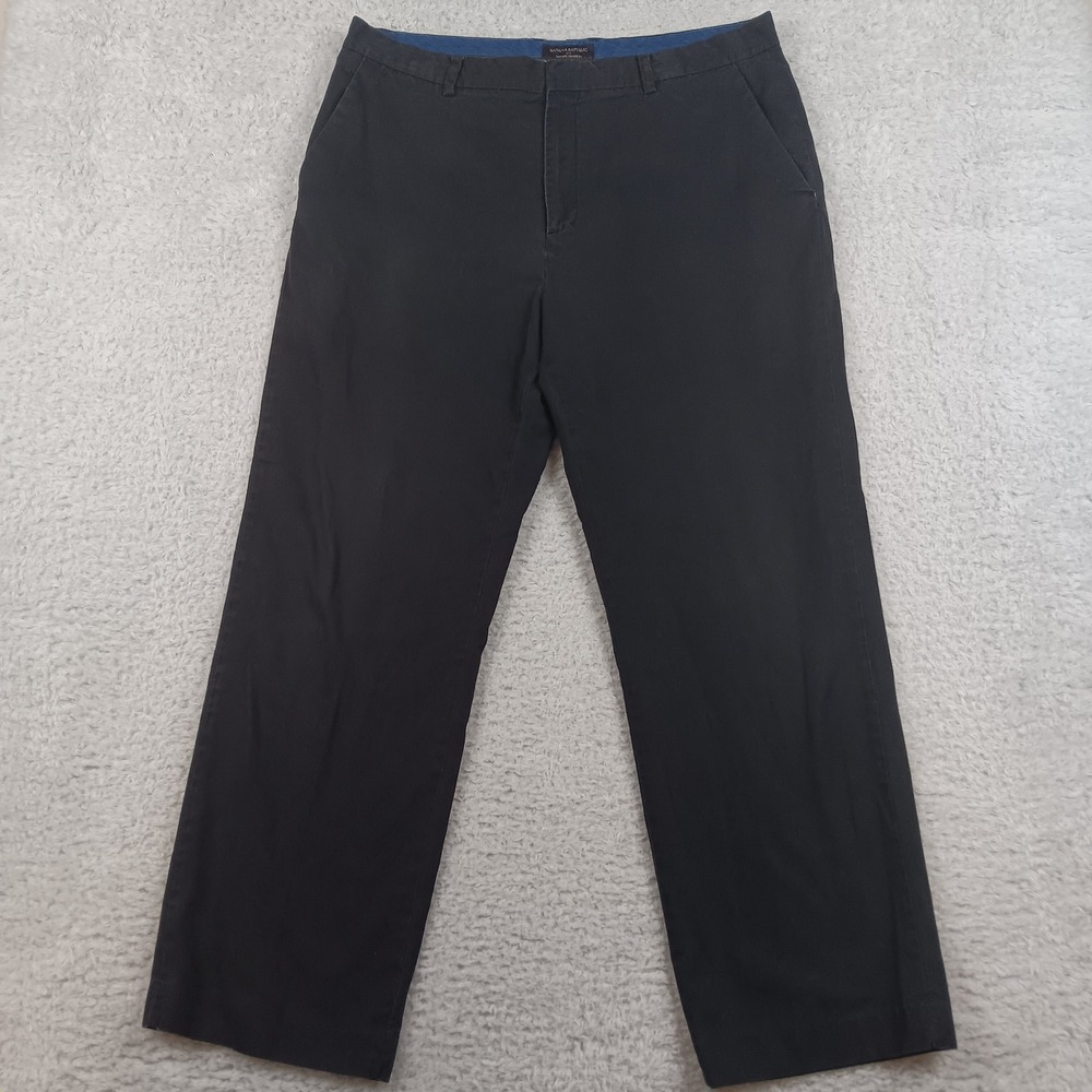 Banana‎ Republic Chino Non-Iron Tailored Fit Mens 38x32 Black 932529-02